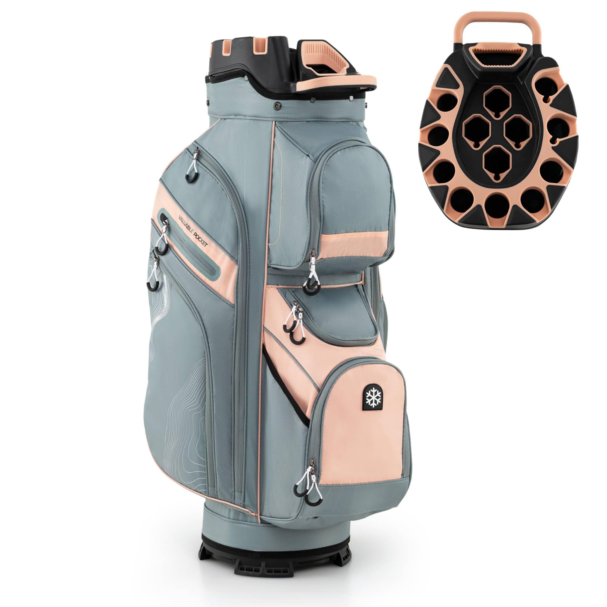 Tangkula Golf Cart Bag 14 Way Molded Lock Top Club Bag with Full-Length Dividers